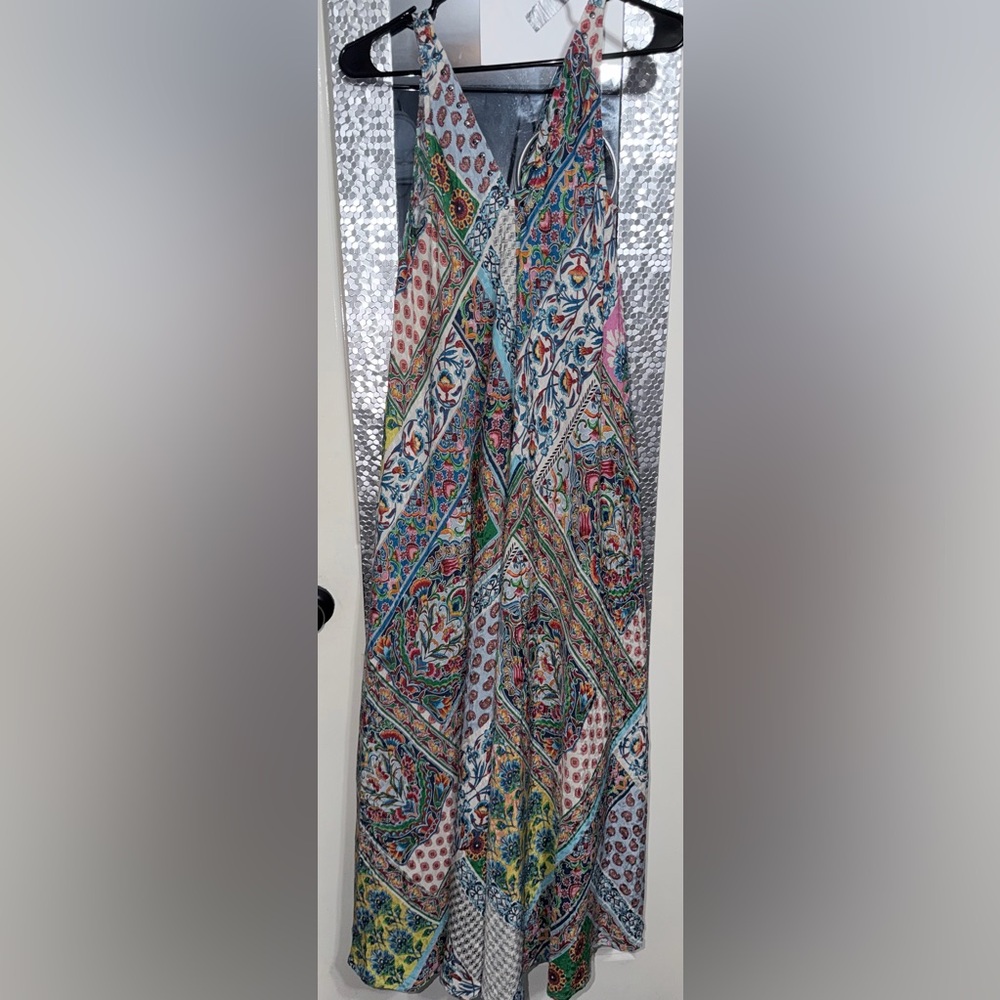 Johnny Was Multicolor Patchwork V-Back Maxi Dress - image 4